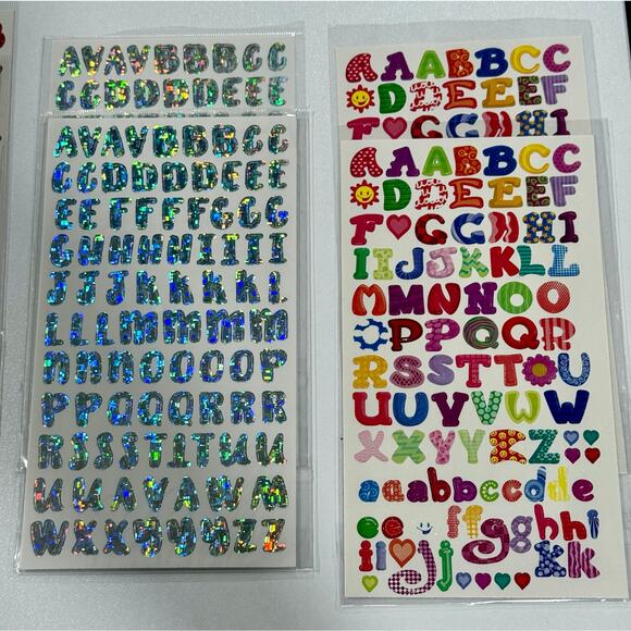 21 Sets Stickabilities Scrapbooking Stickers Letters & Numbers Variety Colors - Picture 6 of 10